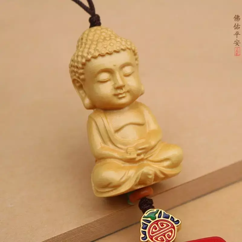Kleine Boeddha Standbeeld Guanyin Charme Kwastje Hanger High-End Creative Ins Zegen Security Schooltas Mobiele Telefoon Opknoping Hanger
