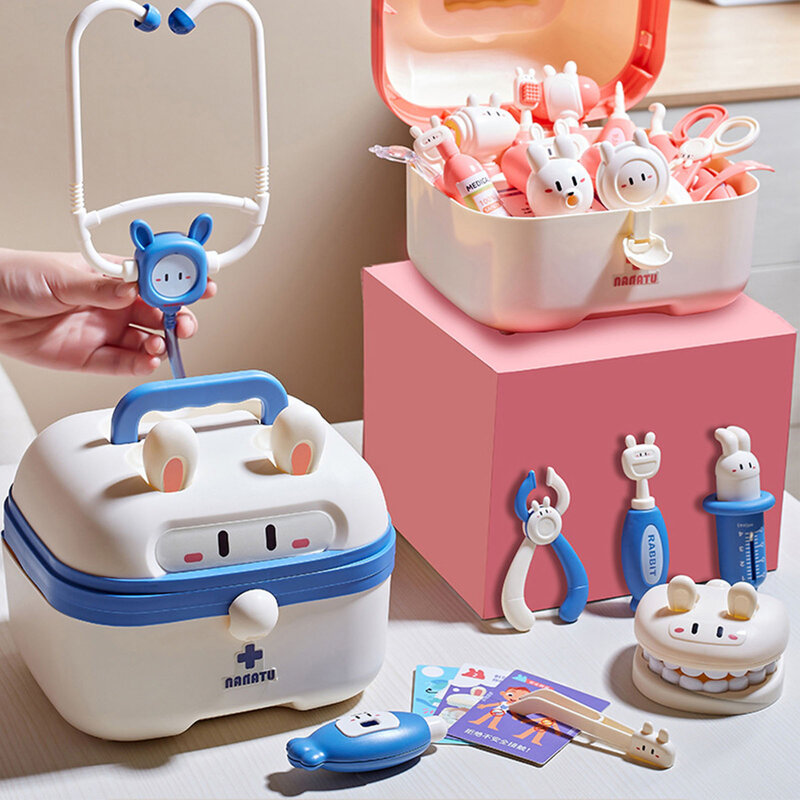 Zabawka medyczna dla dzieci lekarz udaje, że zestaw do odgrywania ról symulacyjny pudełko dentystyczne dziewczyny gra edukacyjna zabawki dla dzieci stetoskop