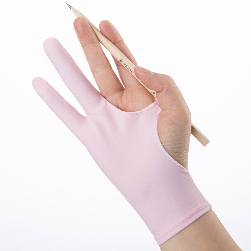 Anti-Fouling 2 Fingers Anti-Touch ภาพวาดถุงมือสำหรับแท็บเล็ตขวาและซ้าย Anti-fouling สำหรับ IPad หน้าจอ Board