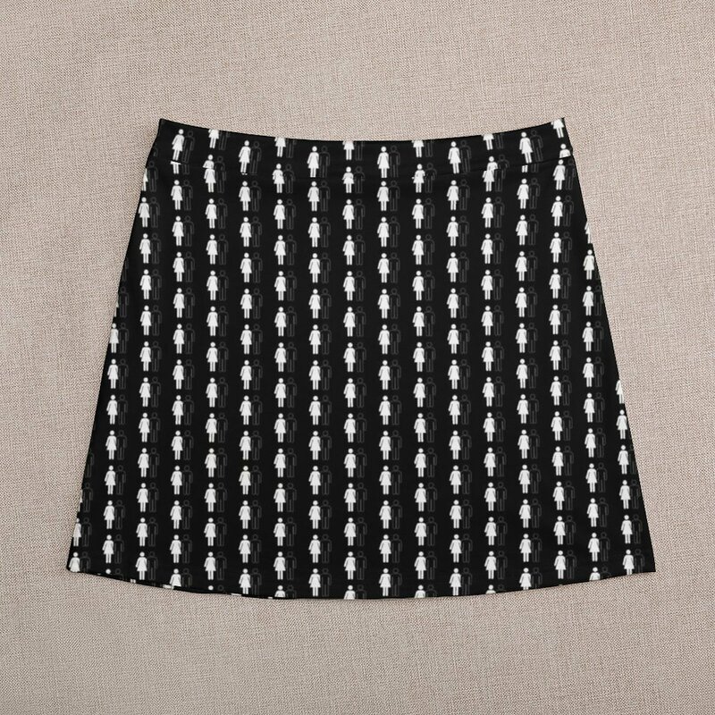 Minifalda para mujer, falda con patrón de amor interétnico (oscuro)