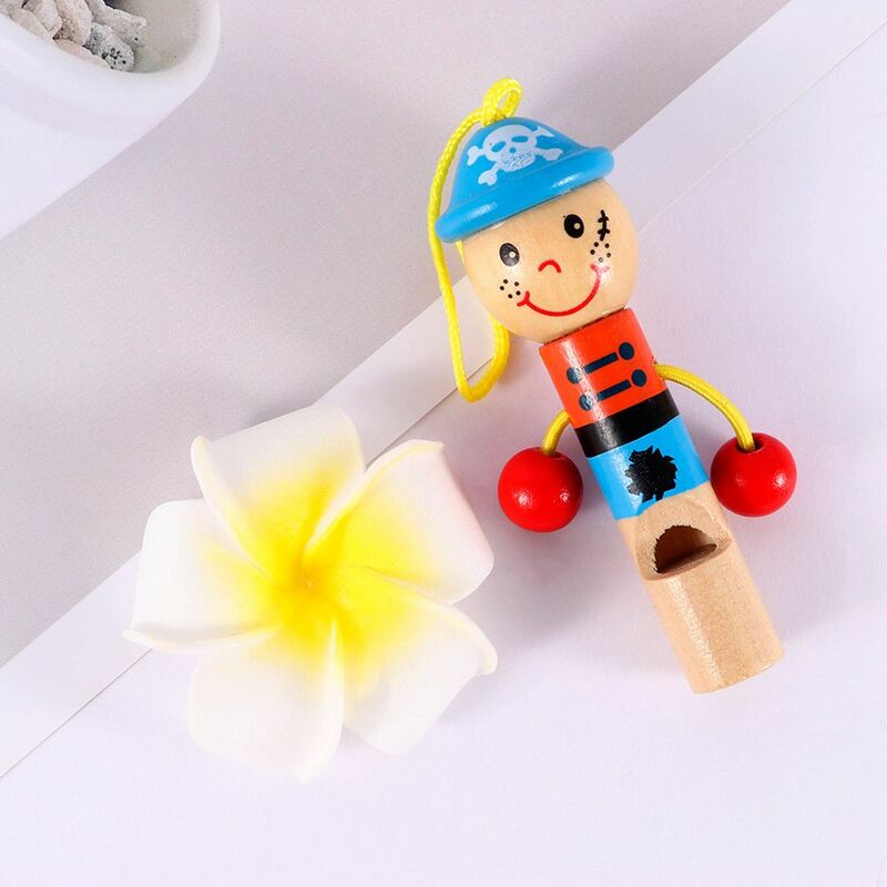 Adorabili giocattoli educativi in legno per bambini piccolo fischietto pirata giocattoli per bambini regalo musicale