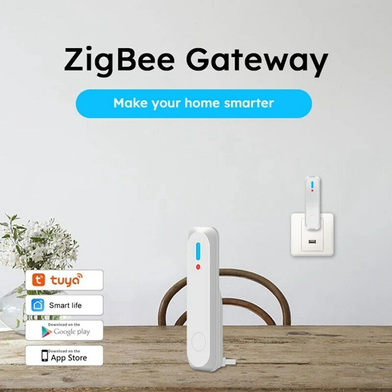 Mini hub tuya zigbee 3.0, hub gateway inteligente, usb, sem fio, controle remoto para casa inteligente