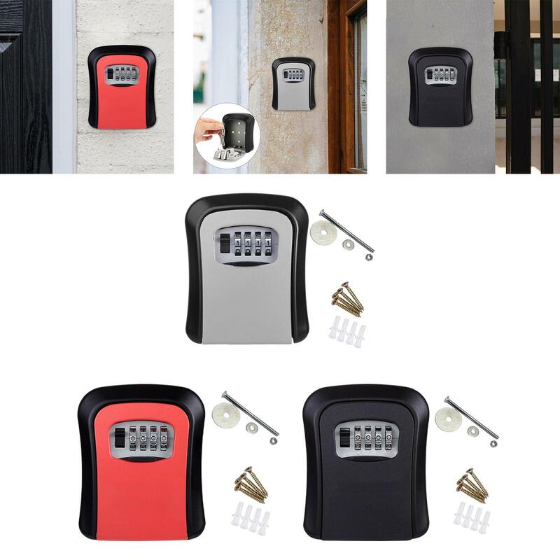 Tragbare Schlüssel Aufbewahrung sbox Organizer 4-stellige Kombination Schlüssel Aufbewahrung koffer für Home Store Garten bedarf
