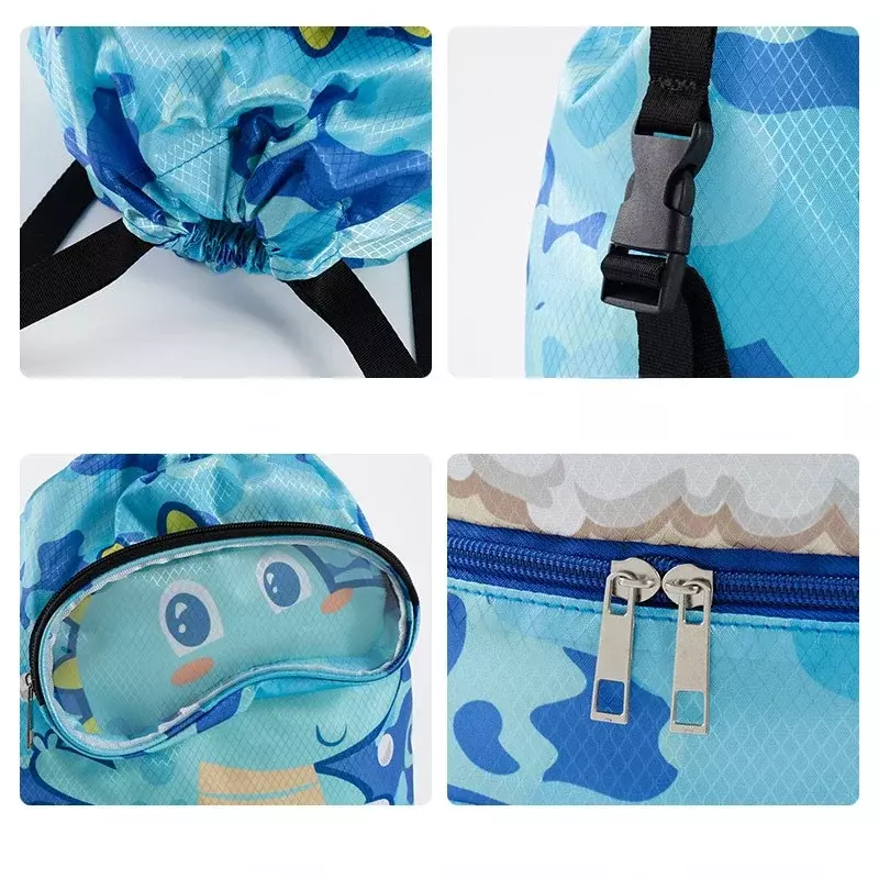 Childrens Cartoon Swimming Bag Waterproof for Kids Women Wet Dry Clothes with Shoes Goggles Storage Pouch Pool Sports Backpack