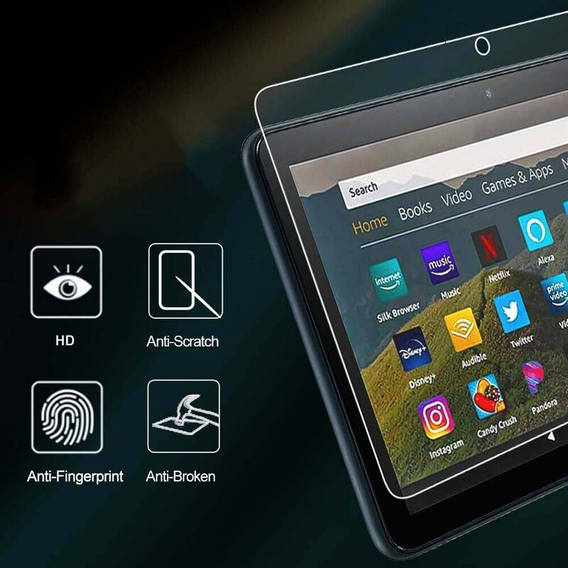 3Pcs HD Anti Scratch Gehärtetem Glas Screen Protector Für Amazon Kindle Feuer HD 8 2020 2022 Neue Tablet Bildschirm protector