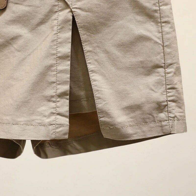 Pantalones cortos de algodón para mujer, Shorts holgados con botones Harajuku, cintura elástica, cinturón, moda urbana, Vintage, combina con todo, ocio joven, verano, 5XL