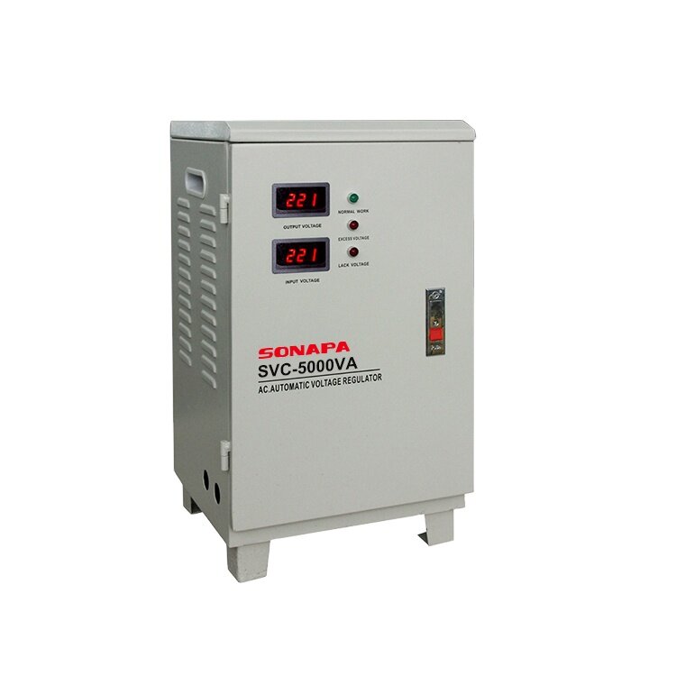 Estabilizador eléctrico de voltaje AVR, 5KVA, monofásico, AC, regulación automática de voltaje
