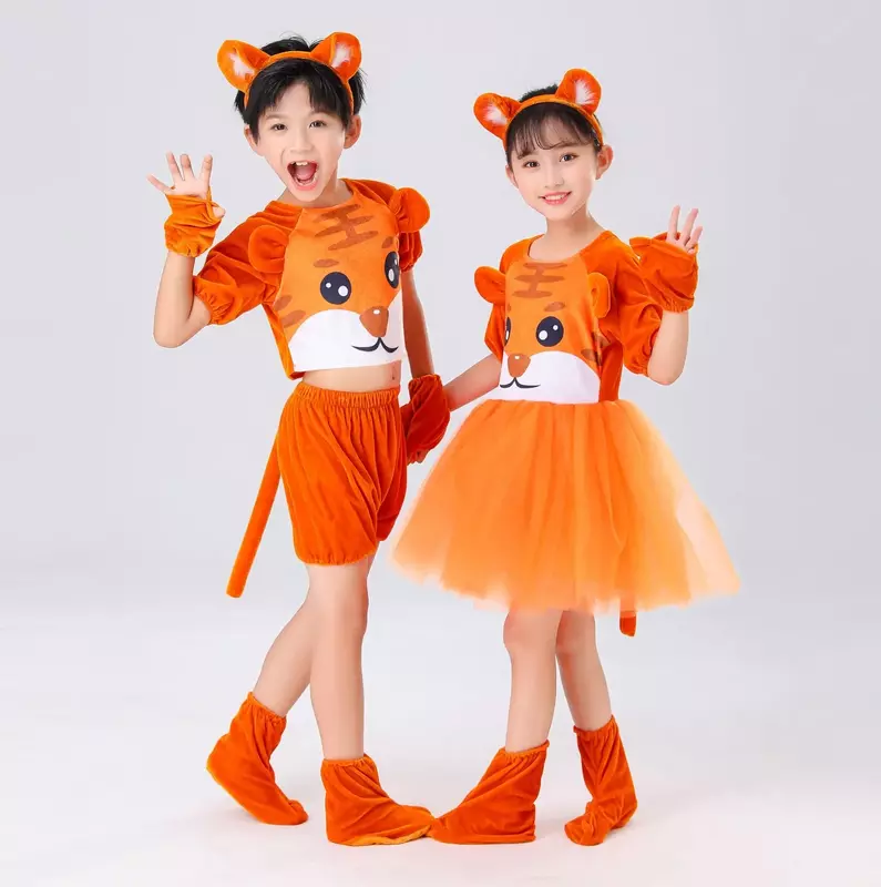 Disfraz de tigre para niños y niñas, disfraz de Halloween, Purim, Carnaval, actuación en escenario