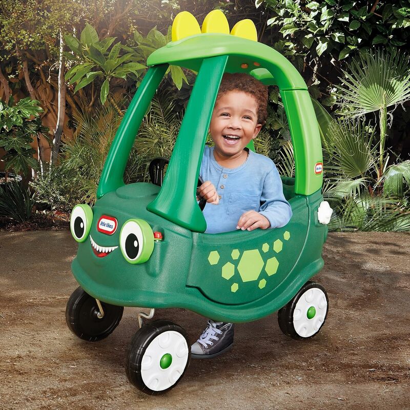Children's 4-wheeled toy car with canopy Cozy Coupe Dinosaur – Exclusive Large, Green