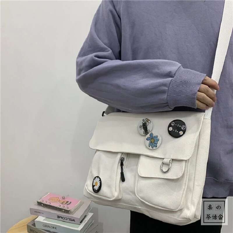 Холщовая сумка-мессенджер Xierya для женщин, молодежная модная дамская сумочка на плечо, вместительные женские сумки через плечо для студентов