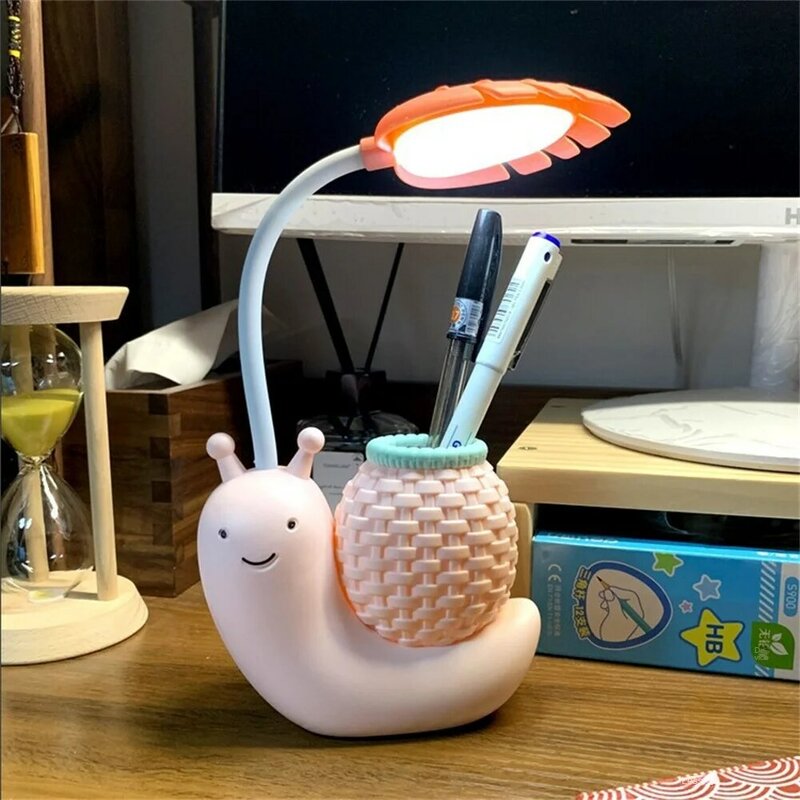 Cartoon LED Snail Desk Lamp Children Bedroom Night Light  Reading Study Birthday Christmas Gift Home Decorations Eye Protection