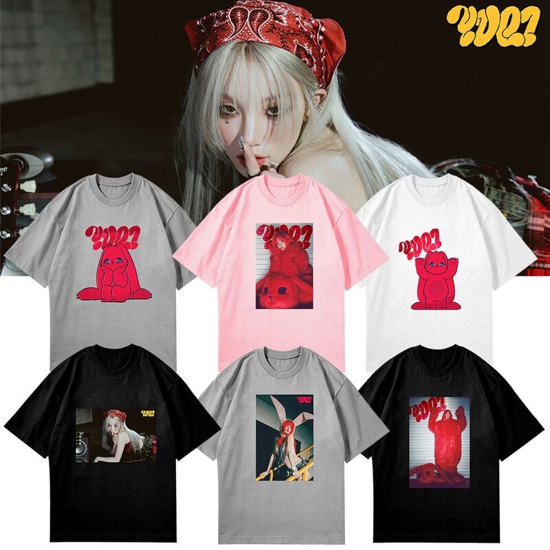 Summer Women's Tops KPOP Gidle YUQI 1SH Mini Song YUQ1 Graphic T-shirt Cute Men Women Harajuku Casual T-shirt