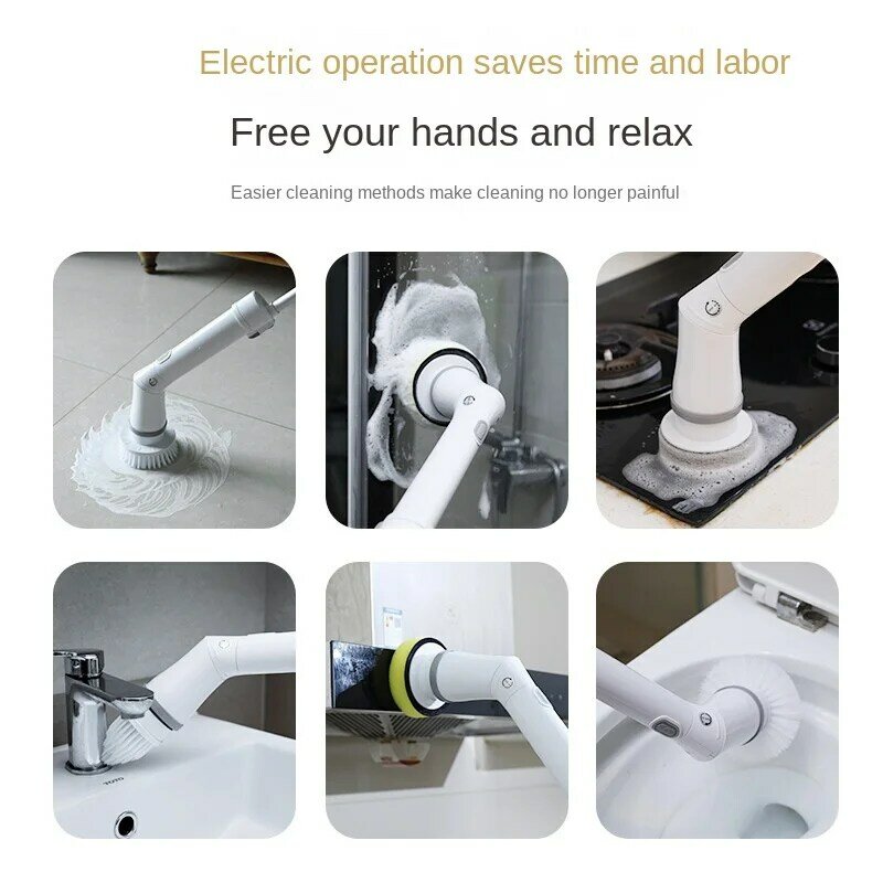 Cepillo eléctrico multifuncional para limpieza del suelo del baño, grieta de esquina, artefacto de vidrio para habitación de lluvia, Popular