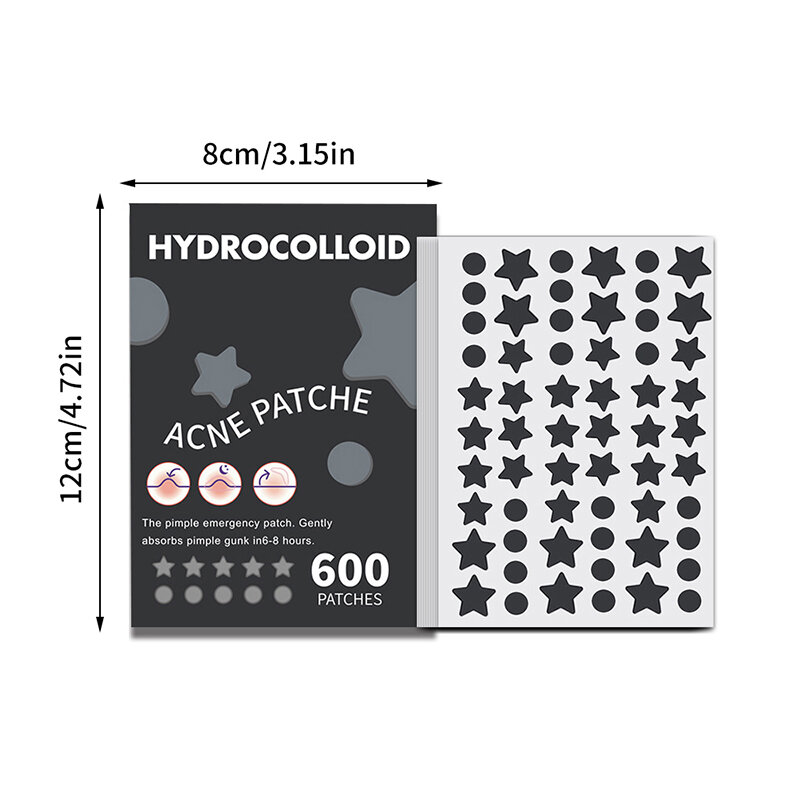 600 PCS/SET Star Pimple Patch Acne Colorful Invisible Acne Removal Skin Care Stickers Concealer Face Spot Beauty Makeup Tools