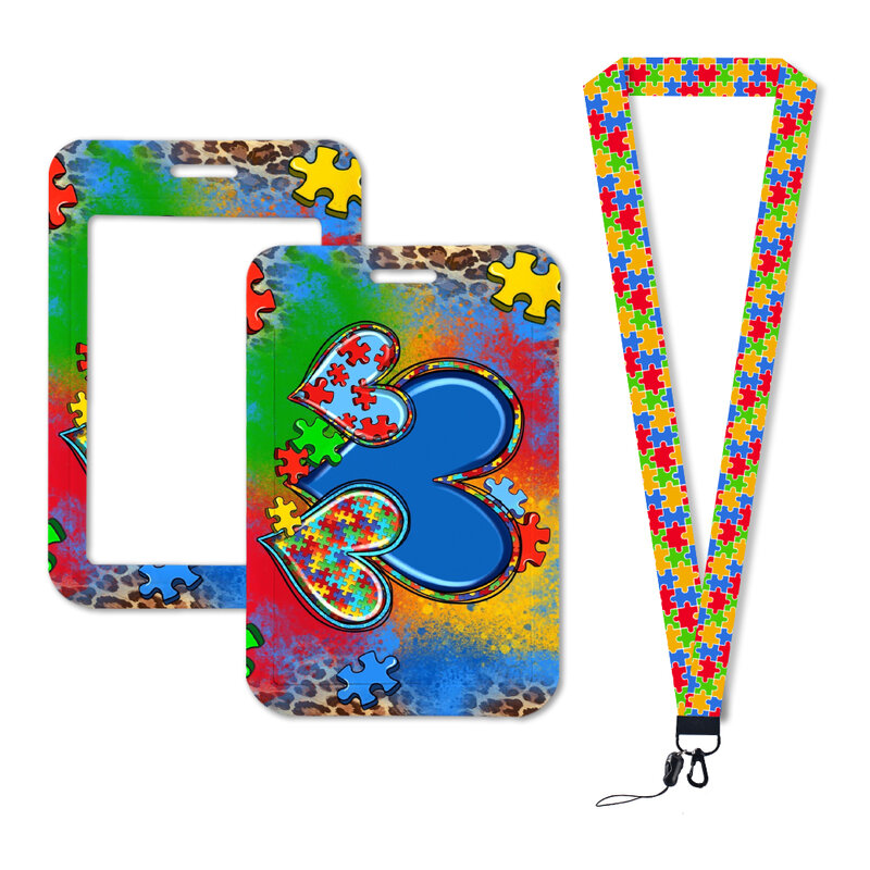 Portatarjetas acrílico de PC para la concienciación sobre el autismo, diseño personalizado, novedad