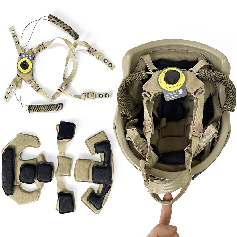 Wendy capacete sistema de suspensão capacete cordão rápido mich caça ao ar livre bk/de/rg capacete accessies