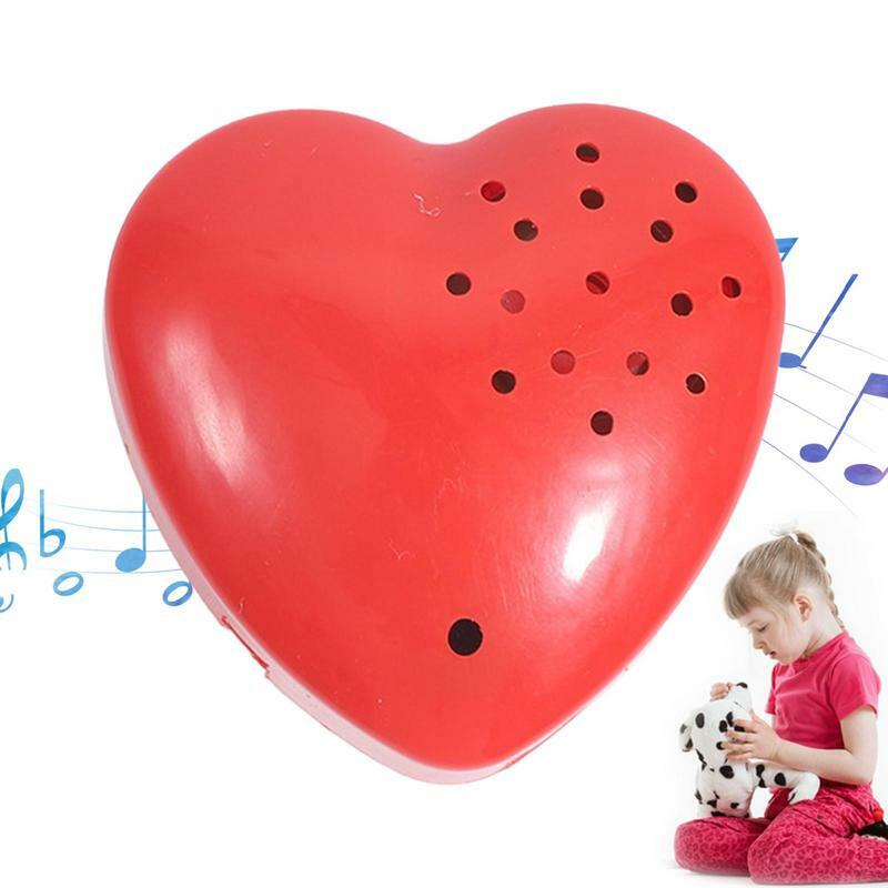 Mini enregistreur vocal en forme de cœur pour les enfants, boîte de son pour animaux en peluche, boutons enregistrables pour parler, beurre, 30 secondes