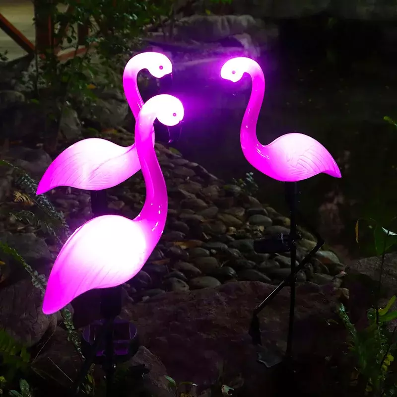 Zonne-Energie Waterdichte Flamingo Gazon Licht Tuinstapel Landschap Verlichting Buitenverlichting Led Tuin Decoratief Licht