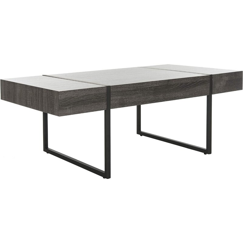 Table basse noire rustique moderne pour la maison, meubles de salon, ensemble de table basse, design de luxe, service Mesas