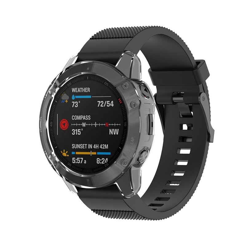 Soft TPU Protector Case Cover For Garmin Fenix 6 6S 6X Smart Watch Clear Protective Frame For Garmin Fenix 6 Pro/6S Pro/6X Pro