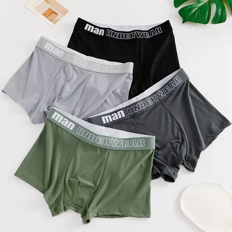 3pcs/lot Man Underwear Fashion Cotton Comfortable Breathable Boxers Men Underpants Male Letter Printed Panties Shorts Underwear