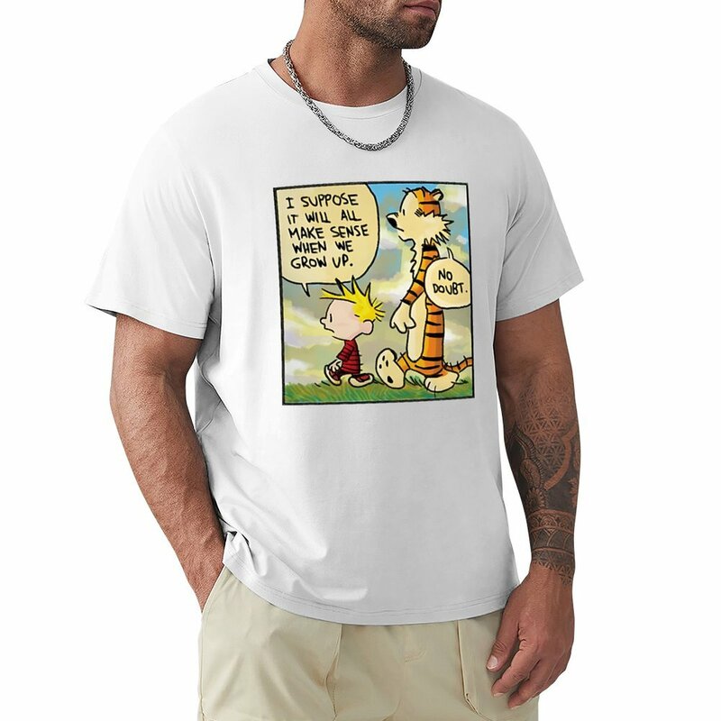 T-shirt gráfica vintage para homens, tudo fará sentido quando crescermos, roupas vintage