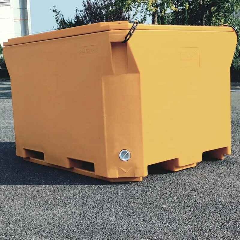 Transport Frozen Fish Tub Storing Fish Box Made Of PE And PU Insulated Fish Bin