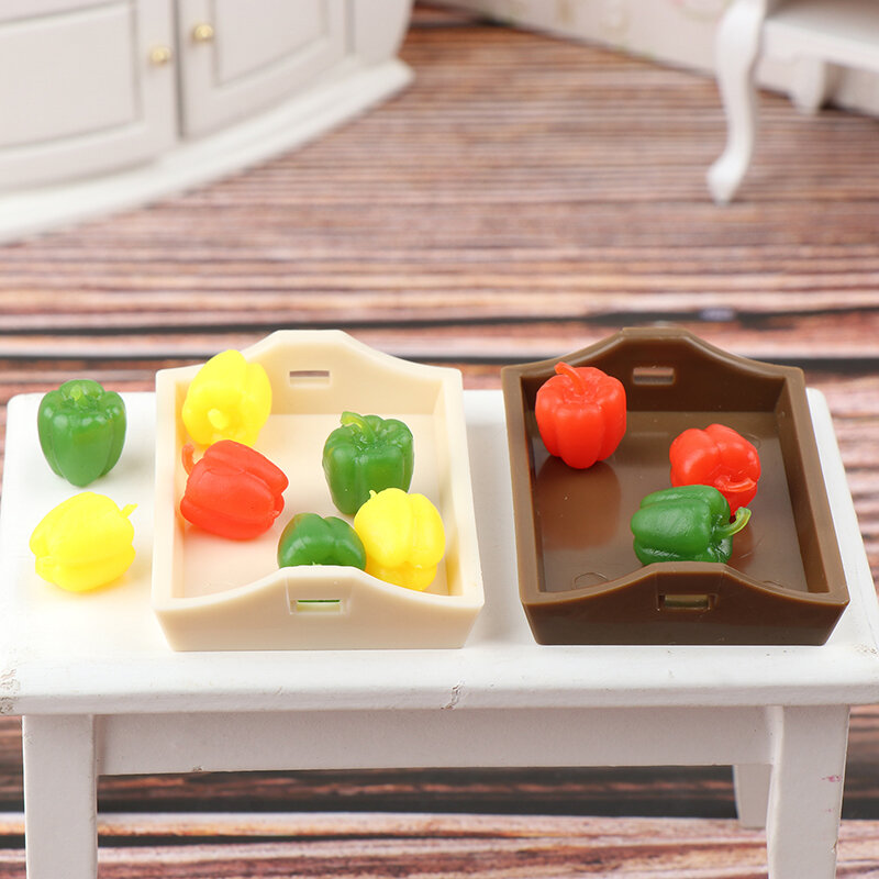 Dollhouse Simulation Tray Model, Mini Decorações Acessórios, Alimentos, Frutas, Brinquedos, Bonecas, 1:12