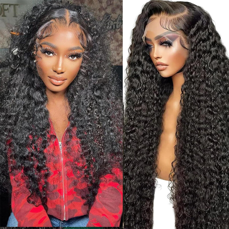 Water Wave Lace Front Wigs Human Hair Pre Plucked 13x4 HD Transparent Lace Frontal Wigs with Baby Hair Glueless Wigs Human Hair