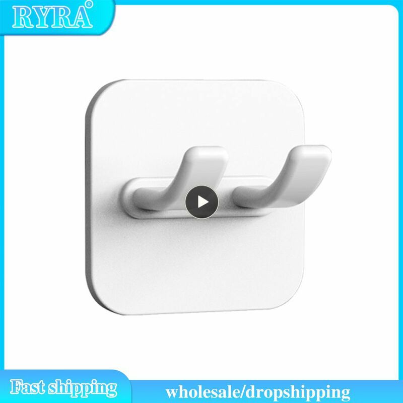 Plug Adhesive Hook Save Room Space Thickened Strong Glue Nail Free Waterproof And Moisture-proof Wall Hanging Design Bathroom