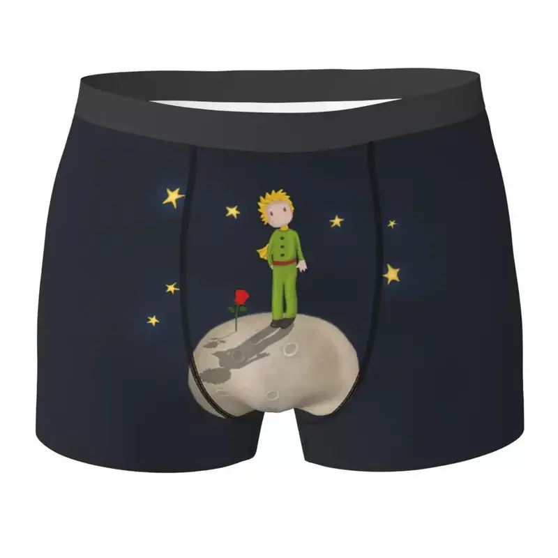O Pequeno Príncipe Valentina Hramov roupa interior para homens, Le Petit Prince, Boxer engraçado, calções de cuecas masculinas, cuecas macias, plus size