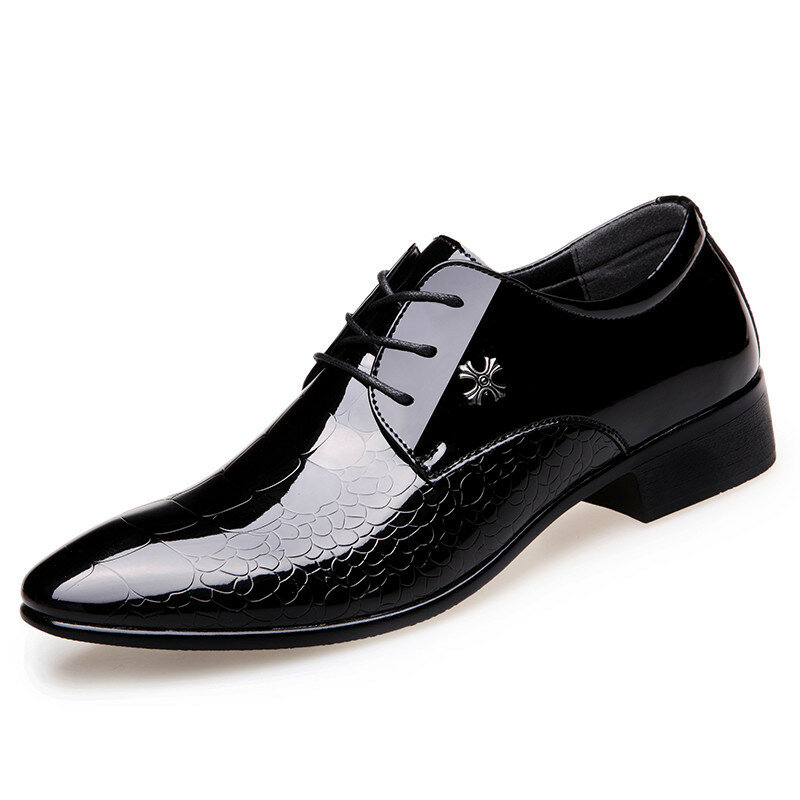 Zapatos oxford italianos para hombre, calzado de charol de lujo para boda, zapatos de vestir con punta estrecha, derbies clásicos de talla grande 38-48, novedad
