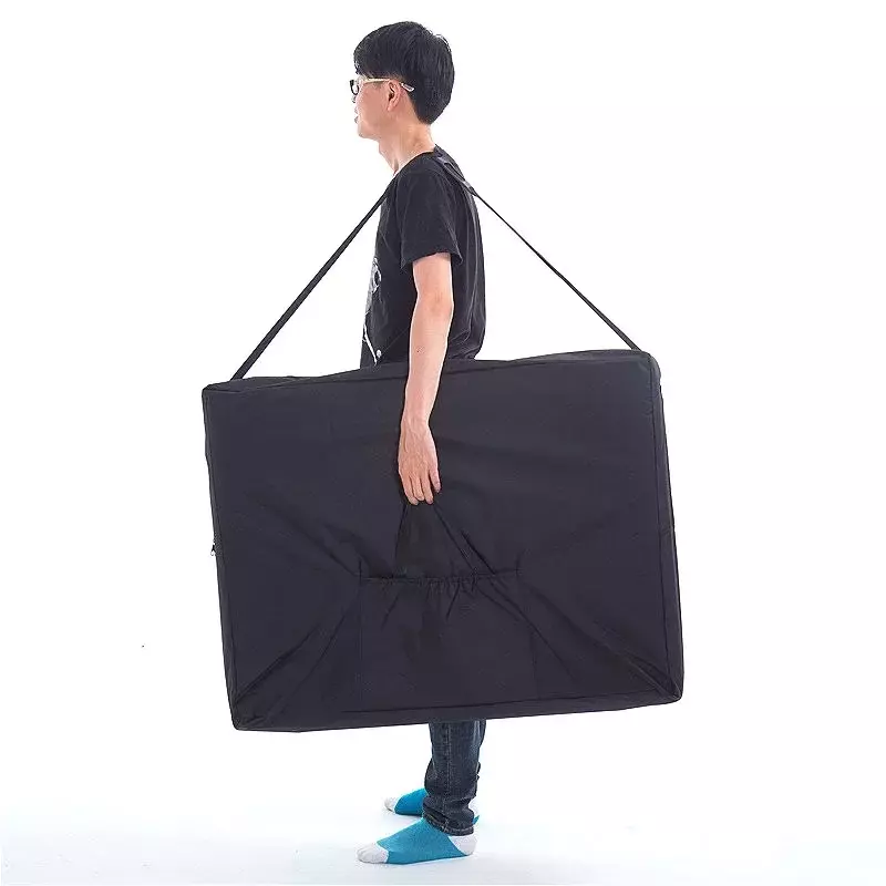 Bolsa de transporte plegable para cama, mochila impermeable de tela Oxford 600D, resistente, color negro, 93x70
