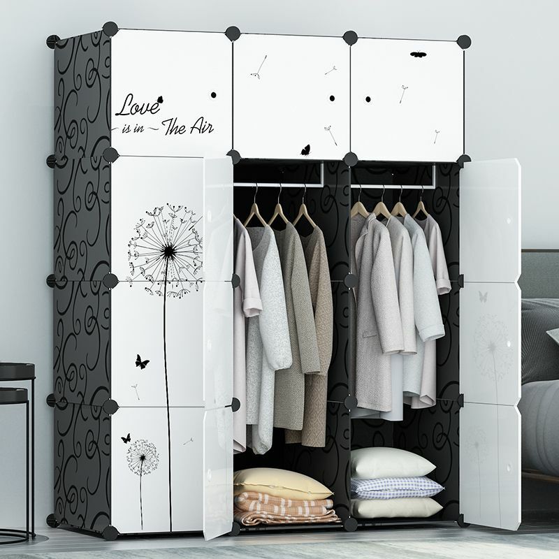 Simple ตู้เสื้อผ้าเก็บตู้กล่องพลาสติกกล่องเก็บขนาดใหญ่ตู้ตู้เสื้อผ้าเด็กห้องนอนเฟอร์นิเจอร์ตู้เสื้อผ้า