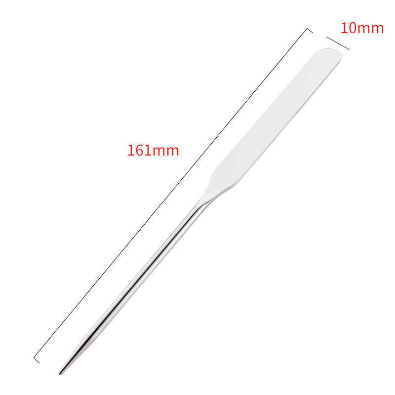 1Pcs Stainless Steel Dual Heads Pigment Mixing Stick Foundation Cream Scraping Spoon Stirring Bar Cosmetic Spatula Tool