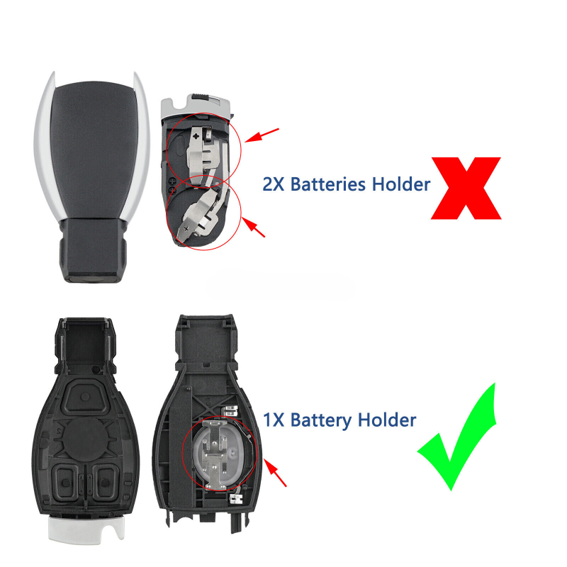 3 Button Car Remote Key Fob Case Blade Replacement Remote Key Fob Case Cover For Mercedes Benz BGA A B C E S Class