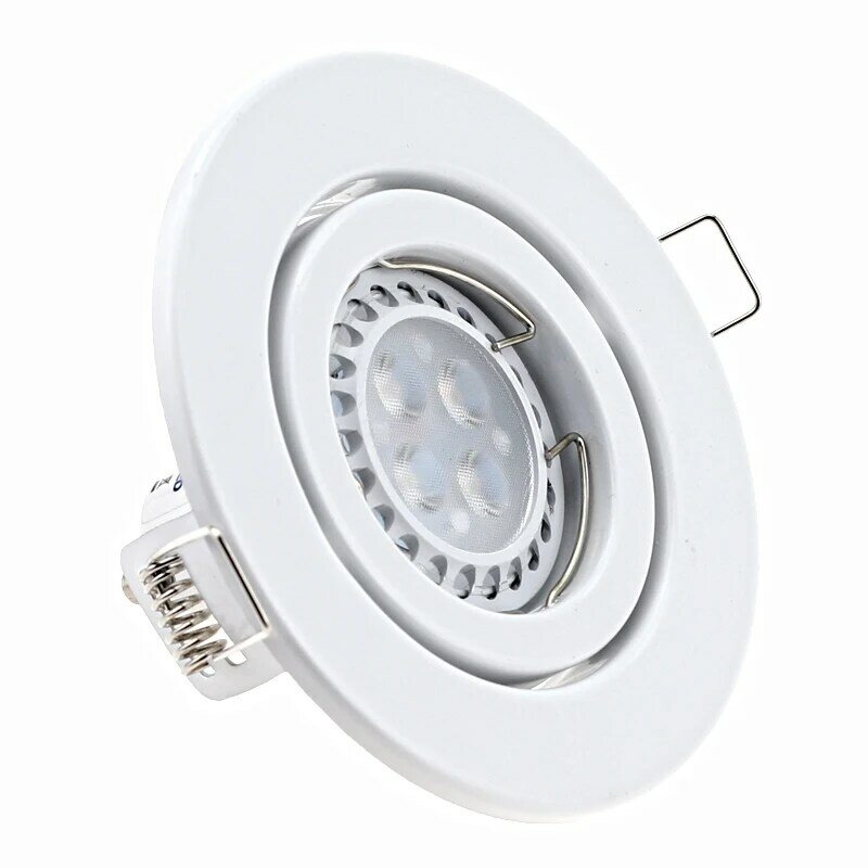 Teto recessed led downlights lâmpada de teto suporte downlight gu10 mr16 soquete ajustável buraco luminária para interior