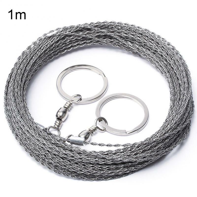 1~5PCS Best Outdoor Hand-Drawn Rope Saw 304 Stainless Steel Wire Saw Camping Life-Saving Woodworking Super Fine Hand Saw Wire 5M