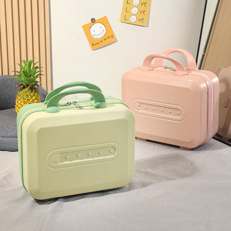 14 Inch Cosmetic Bag Small Women Handle Travel Suitcase Luggage Bag for Ladies Portable Makeup Storage Case Girls Cute Small Bag