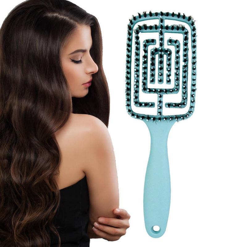 Hairbrush Detangler Natural Massage Comb Non Pulling Combing Brush For Straight Or Curly Hair Grooming Supplies For Women And