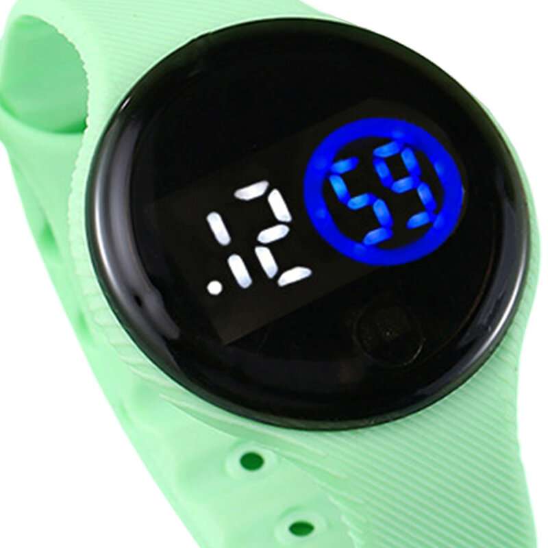 Montres-bracelets rondes à LED, affichage super grand angle, montres-bracelets à cadran rond pour l'organisation du temps et du calendrier