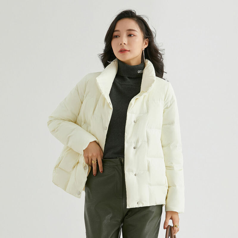 Новинка 2022, модная зимняя женская куртка-пуховик на белом утином пуху, повседневные теплые ветрозащитные черные лыжные пальто