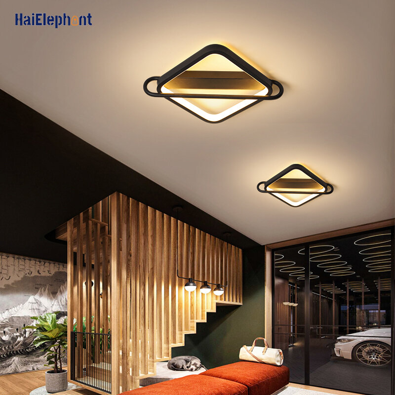 Gold Black Nortic Aisle Lights Modern LED Chandelier Lighting For Bedroom Study Corridor Surface Mounted Home Deco Lamps Fixture