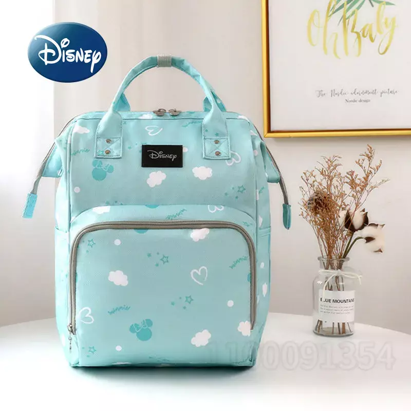 Disney Mickey Original New pannolino Bag zaino Luxury Brand Baby pannolino Bag grande capacità Multi-funzione Cartoon Baby Bag