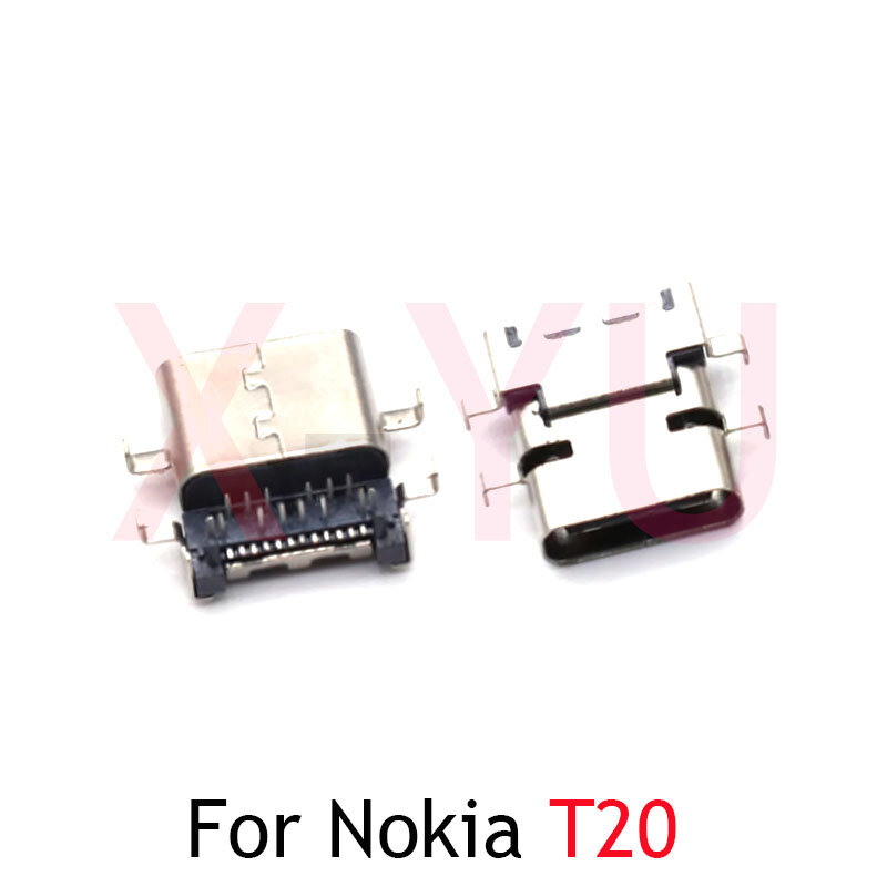 Conector de carga USB tipo C para Nokia T20, puerto de enchufe de base, 2 piezas, 10 piezas