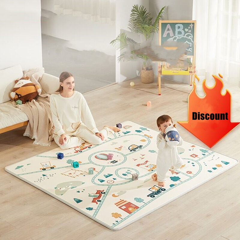 180*150*1cm Double-sided Pattern Baby Play Mat Educational Children's Carpet In The Nursery Climbing Pad Kids Rug Activitys Toys