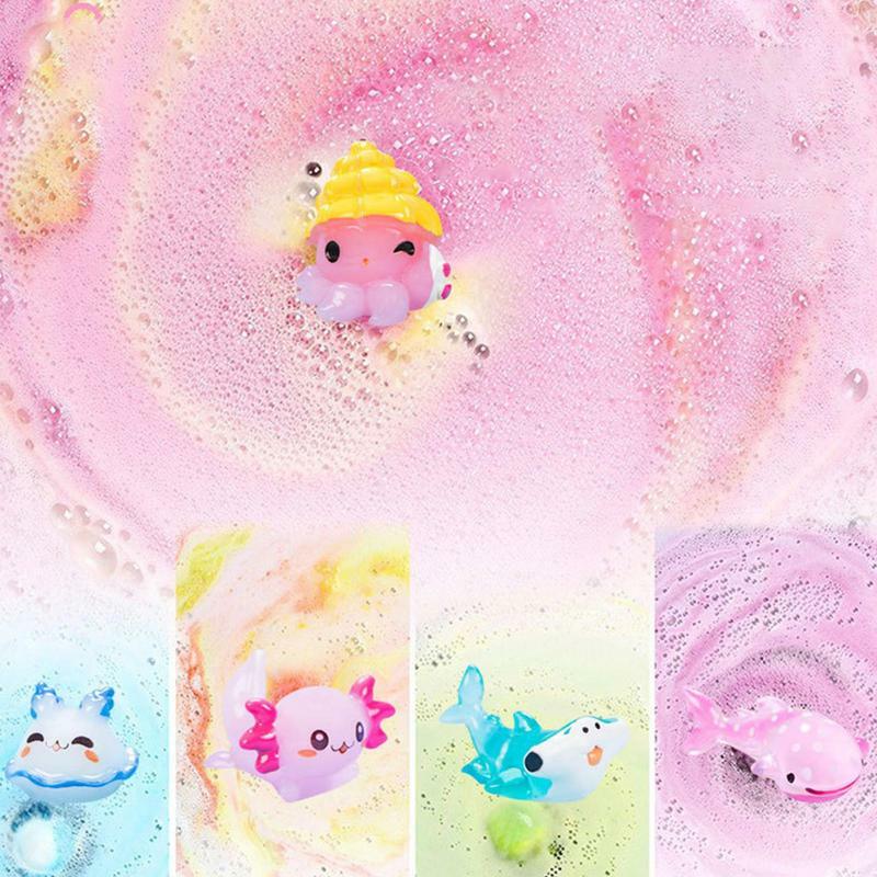 Bath Bombs Kids With Toy Spa Foot Oil Hotel Bath Bubble Balls With Sea Animal Toy Moisturize Dry Skin Relaxing Children