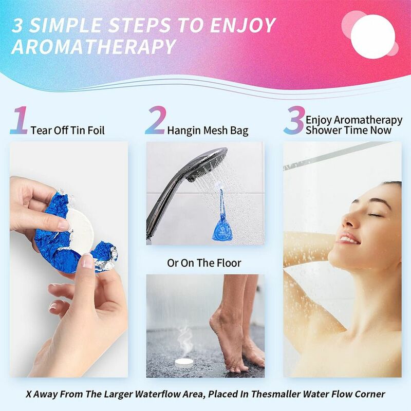Migliora la circolazione doccia vaporizzatori idratante rilassamento bombe doccia alleviare lo Stress Mini compresse doccia per saloni di bellezza