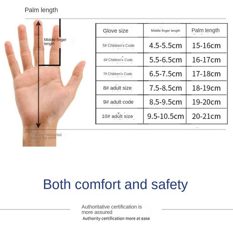 1 Pair Anti Slip Goalkeeper Gloves Thickened Size 5-10 Kids Football Goalie Gloves Wear Resistant Protective Fingers