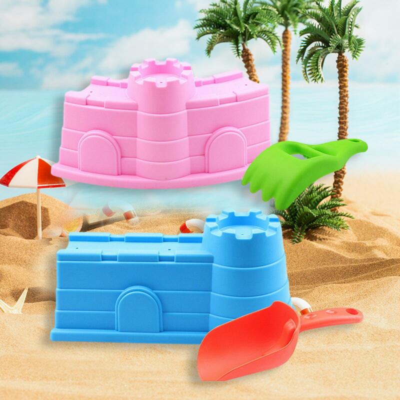 Beach Castle Building Kit para crianças, Sand Toys Set para crianças, fingir brincar, acessório de praia interativo, brinquedos de neve, sandbox